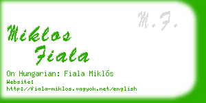 miklos fiala business card