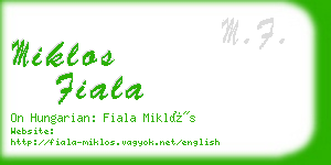 miklos fiala business card